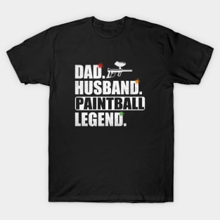 Funny Paintball Dad Husband Legend Paintball Father's Day T-Shirt